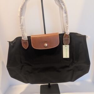 NWOT Longchamp Le Pliage Large with long handles